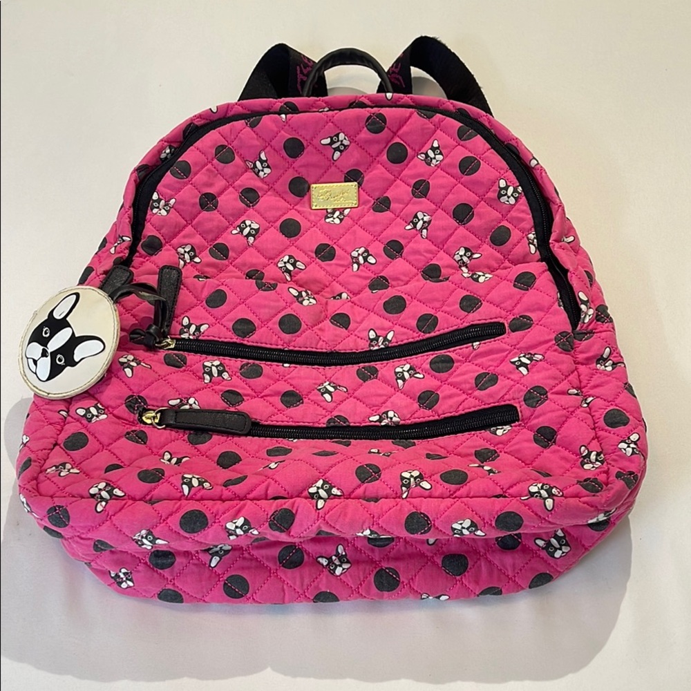BETSY JOHNSON LUV Pink Polka Dot Backpack